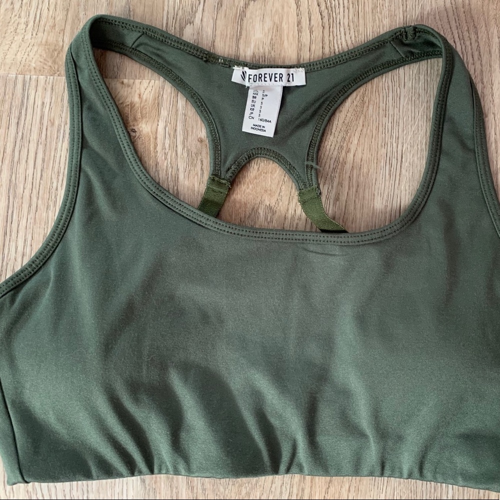 Forever 21 Olive Green Sports Bra